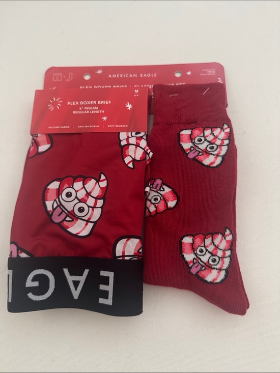 American Eagle Outfitters Other - Red Boxer Briefs Mens Medium American Eagle Socks Emoji